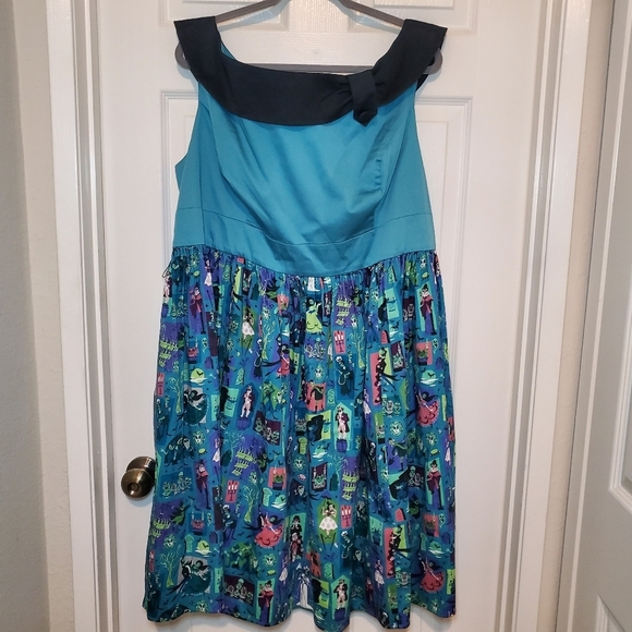 Disney Dresses & Skirts - Disney Dress Shop Haunted Mansion Size 2X Teal Retro Style Sleeveless A-Line
